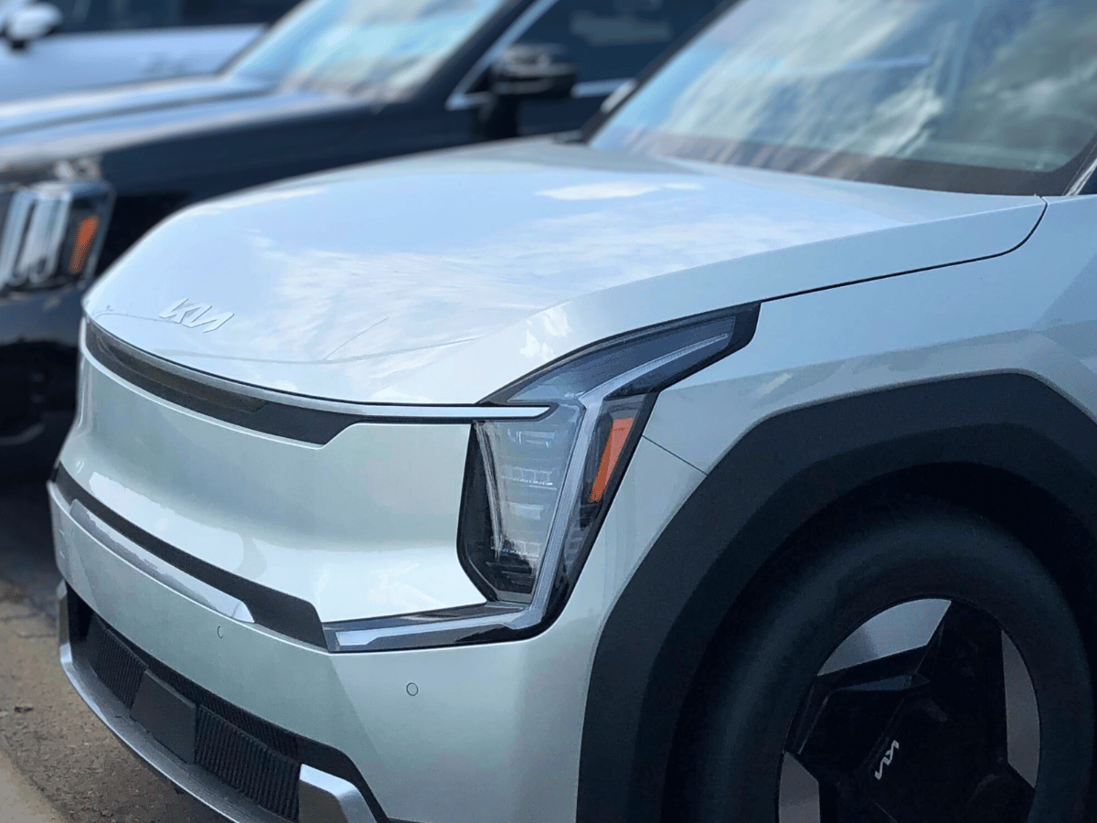 Silver EV9 at Crain Kia of Sherwood