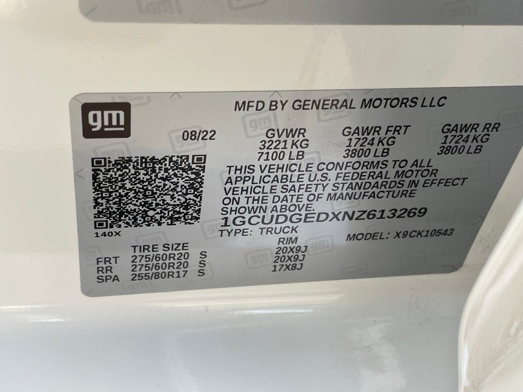 2022 Chevrolet Silverado 1500 LTZ - LIGHT INTERIOR / MEMORY SEATS