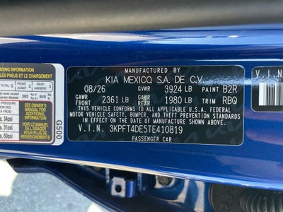 2026 Kia K4 LXS