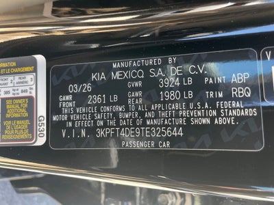 2026 Kia K4 LX