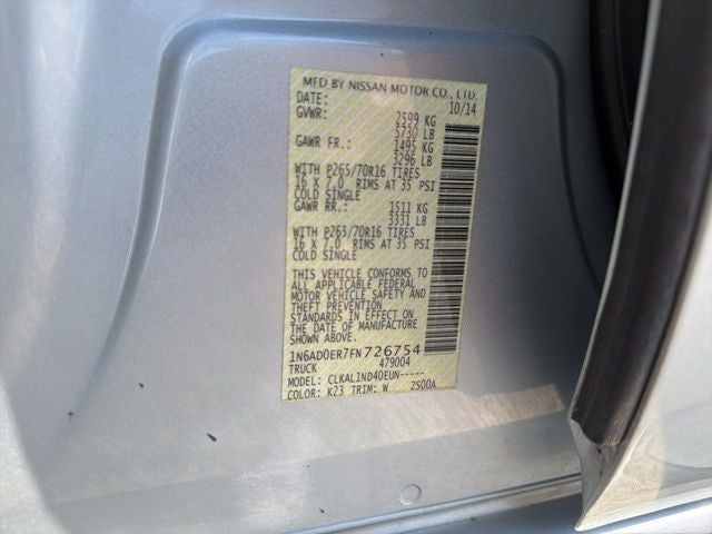 2015 Nissan Frontier S