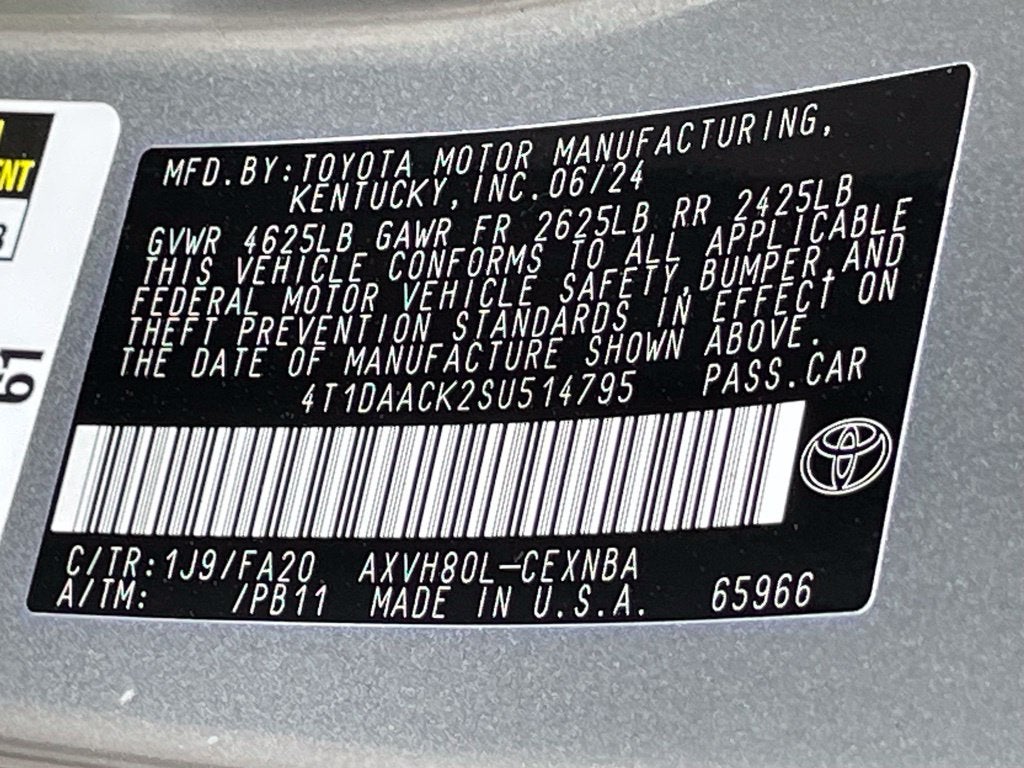 2025 Toyota Camry LE CLEAN CARFAX 1-OWNER