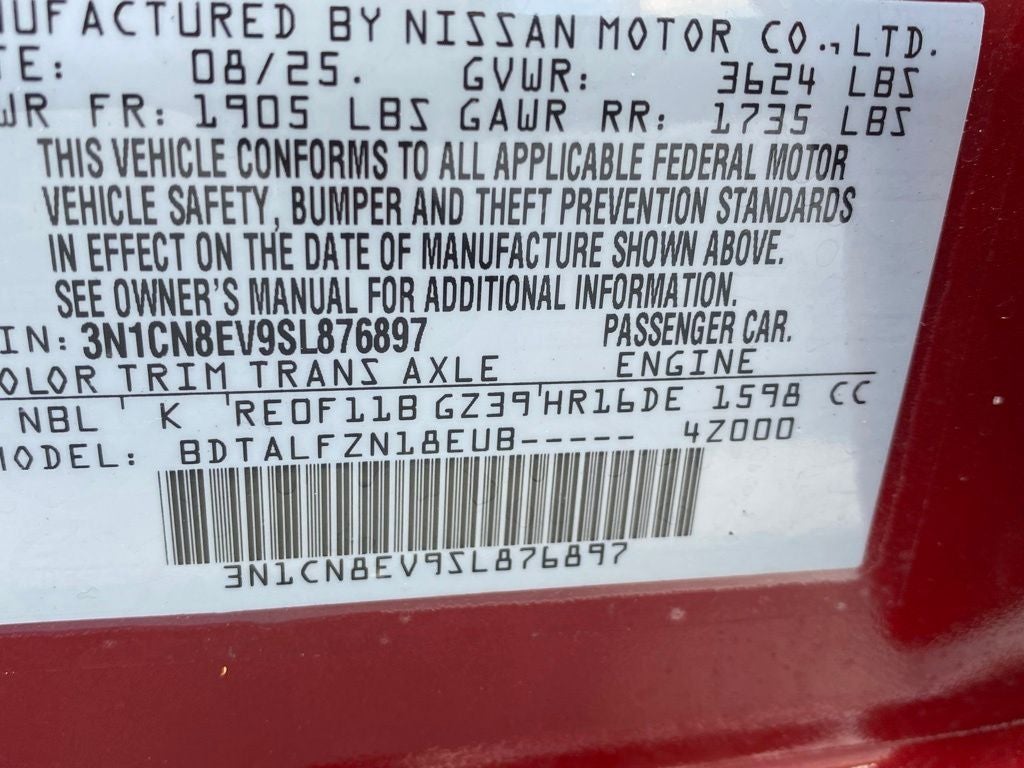 2025 Nissan Versa 1.6 SV