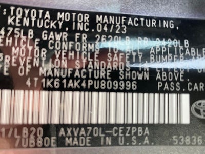 2023 Toyota Camry XSE