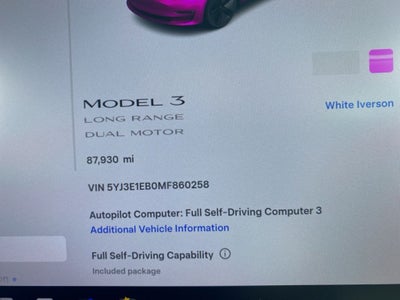 2021 Tesla Model 3 Long Range