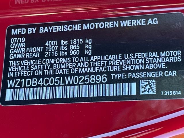 2020 Toyota Supra 3.0