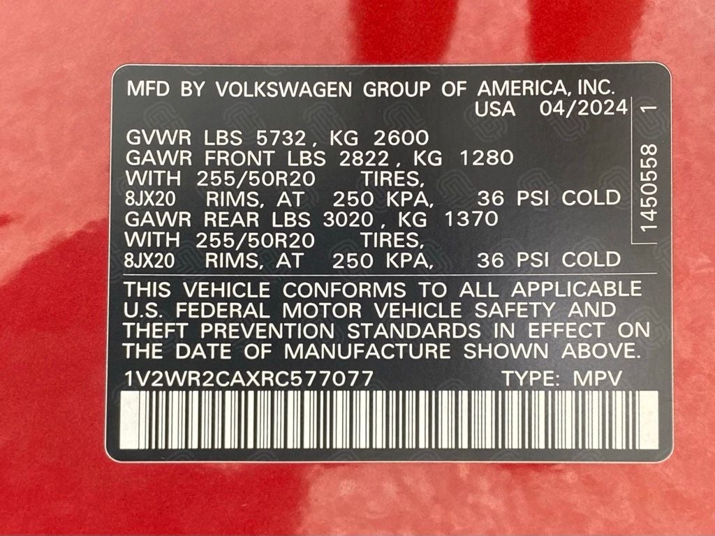 2024 Volkswagen Atlas 2.0T SE w/Technology