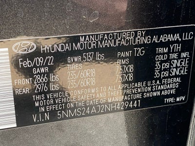 2022 Hyundai Santa Fe SEL