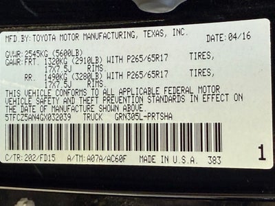 2016 Toyota Tacoma TRD Sport V6 / NAVIGATION