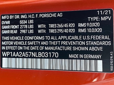 2022 Porsche Macan Base AWD / PANO ROOF / CLEAN CARFAX