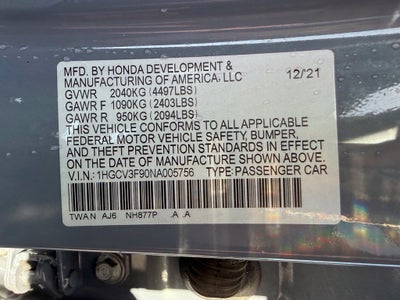 2022 Honda Accord Hybrid Touring