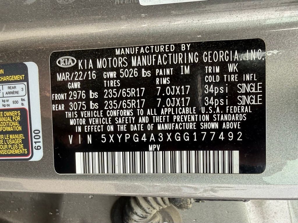 2016 Kia Sorento LX