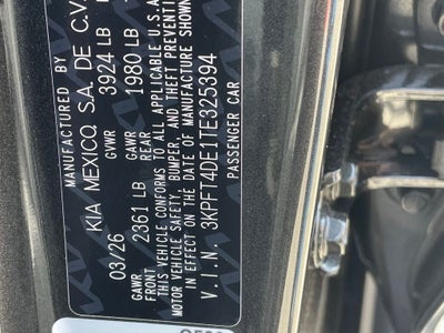 2026 Kia K4 LXS