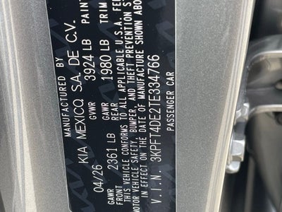 2026 Kia K4 LXS