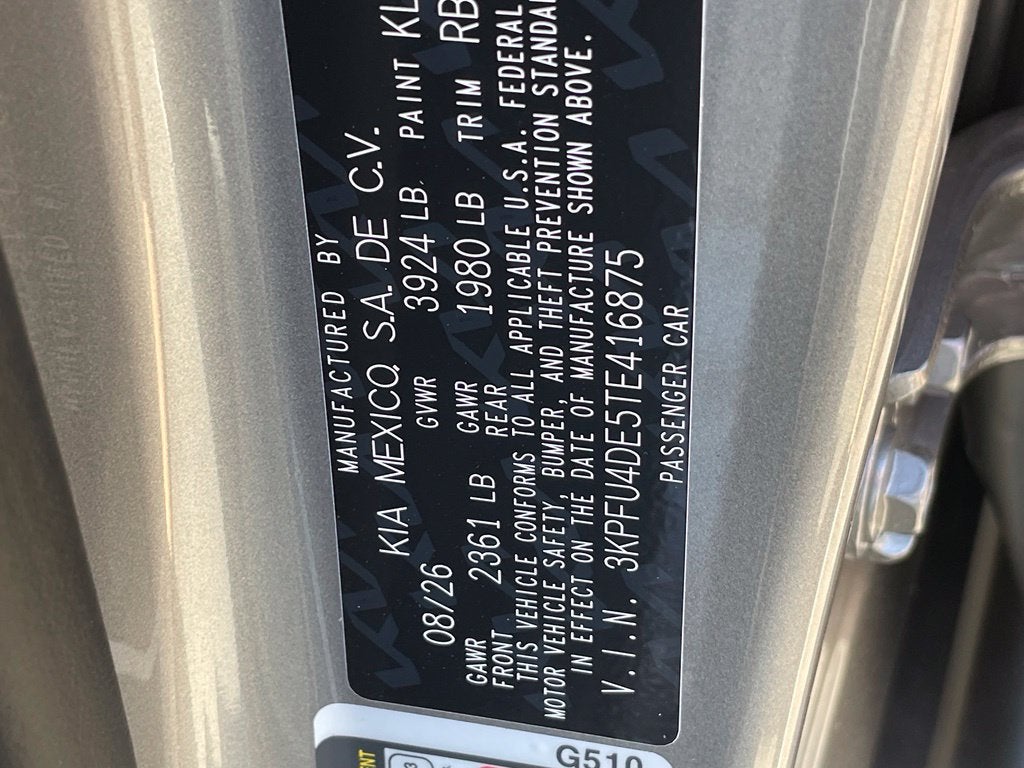 2026 Kia K4 EX