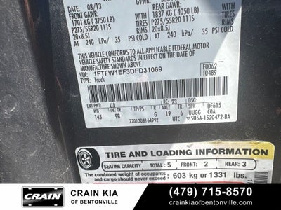 2013 Ford F-150 Platinum - WHOLESALE / AS-IS