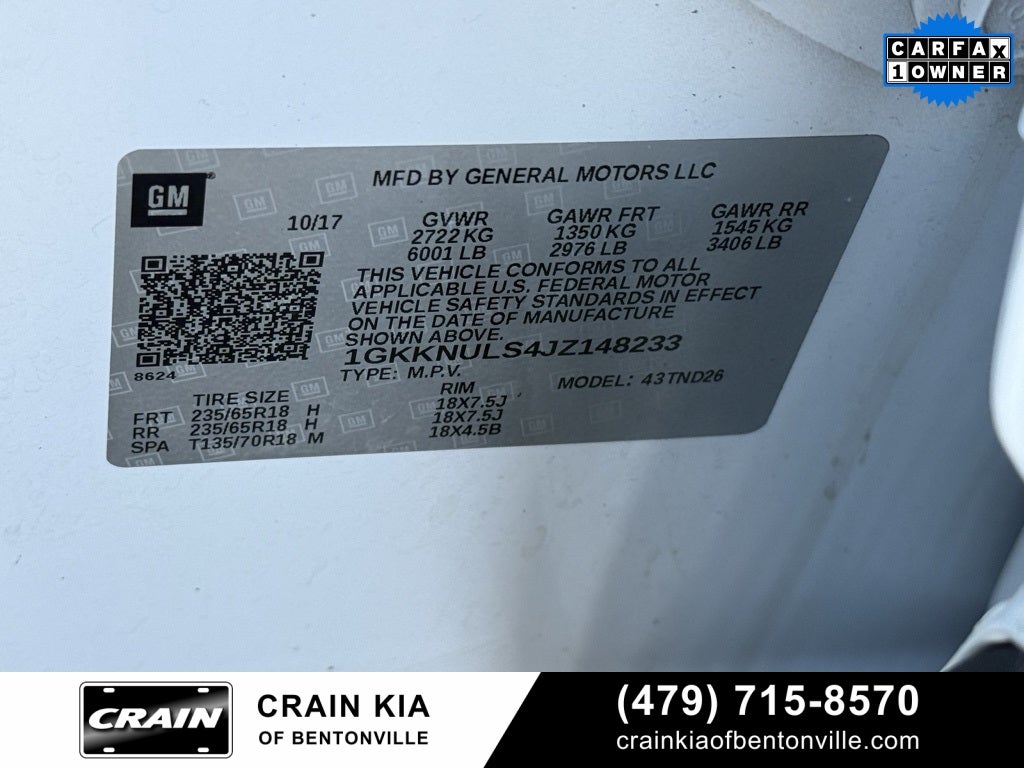 2018 GMC Acadia SLT-1 - WHOLESALE / AS-IS