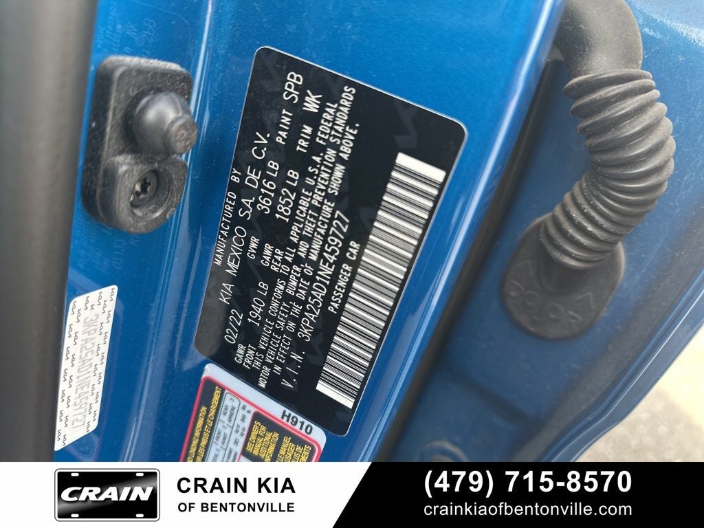 2022 Kia Rio S - KIA CPO / HATCHBACK / ONE OWNER