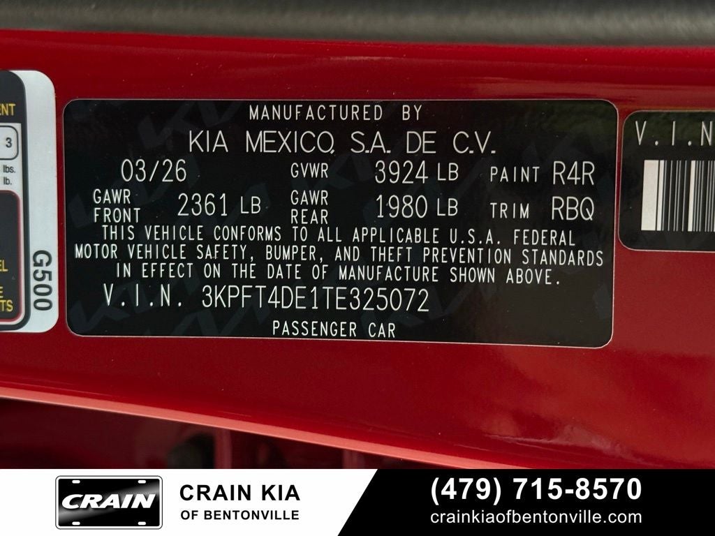 2026 Kia K4 LXS