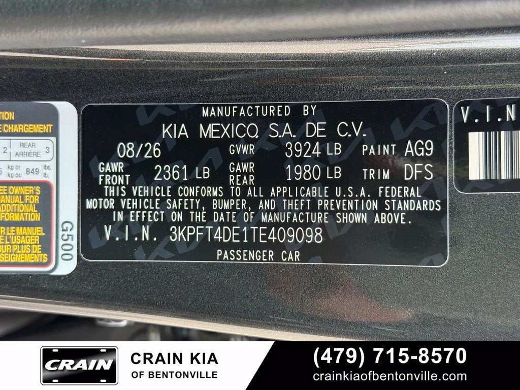 2026 Kia K4 LXS