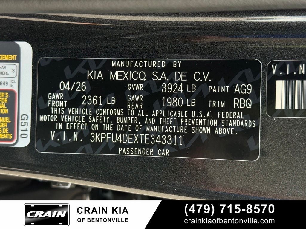 2026 Kia K4 EX