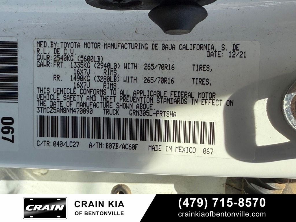 2022 Toyota Tacoma TRD Off-Road Premium V6 - SUNROOF / 4WD / CLEAN CARFAX