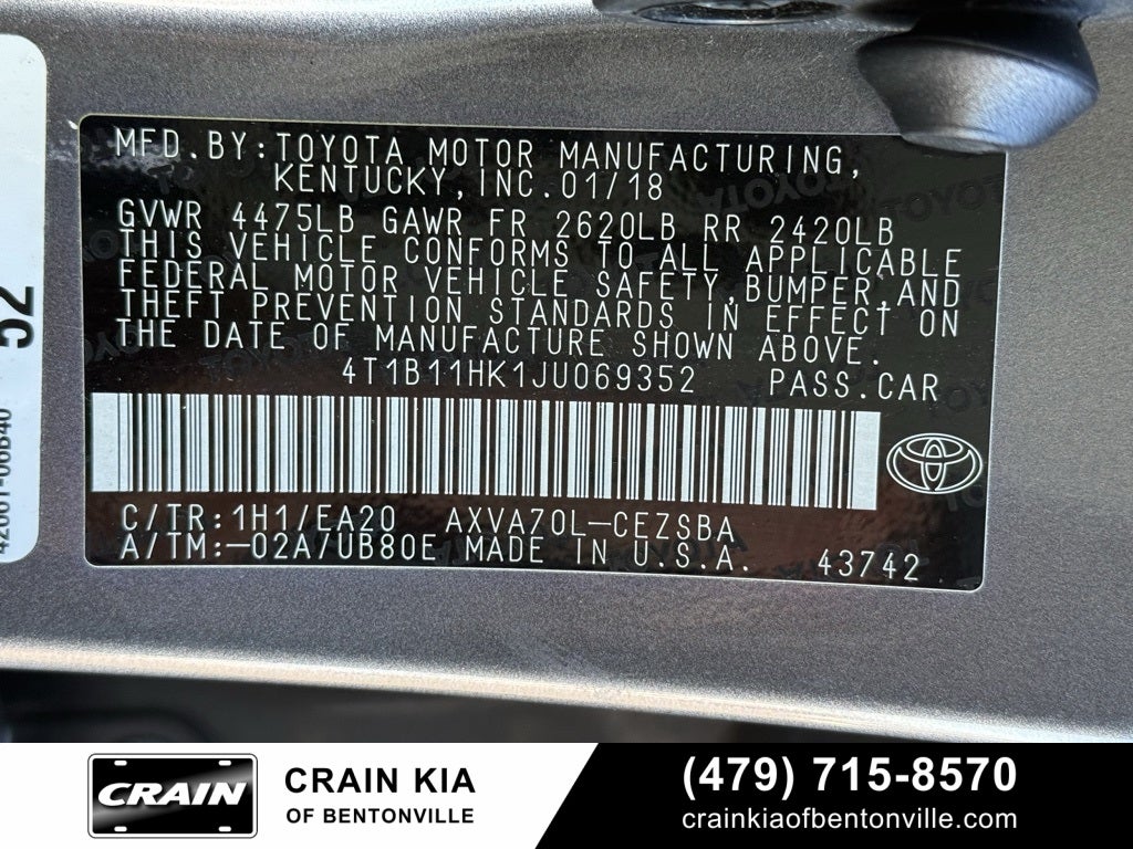 2018 Toyota Camry SE - LEATHER