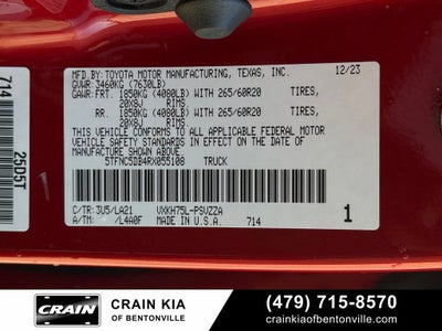 2024 Toyota Tundra Hybrid Platinum - 4WD / PANORAMIC SUNROOF / CARFAX ONE OWNER