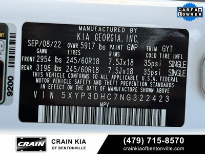 2022 Kia Telluride EX - KIA CPO / AWD / ONE OWNER / SUNROOF