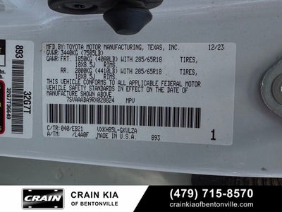 2024 Toyota Sequoia TRD Pro - 4WD / CLEAN CARFAX / PANORAMIC SUNROOF