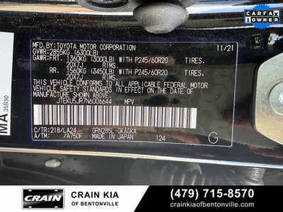 2022 Toyota 4Runner Limited - 4WD / SUNROOF / CLEAN CARFAX / ONE OWNER