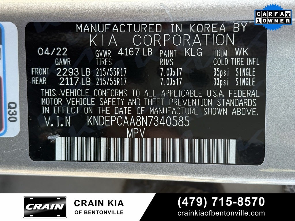 2022 Kia Seltos LX - KIA CPO / AWD / ONE OWNER