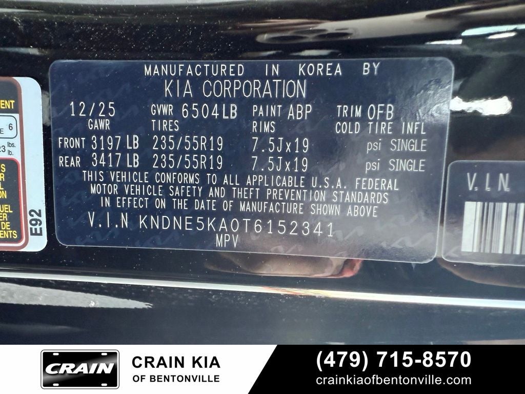 2026 Kia Carnival Hybrid SX