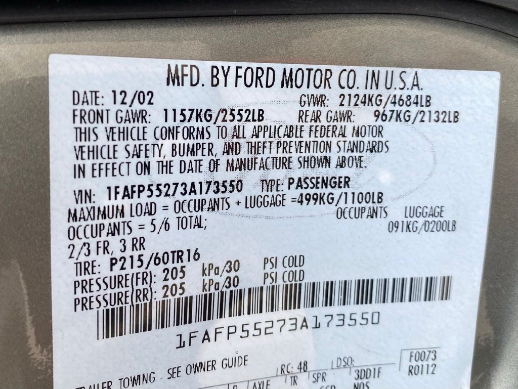 2003 Ford Taurus SES