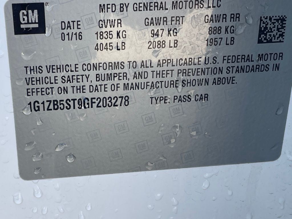 2016 Chevrolet Malibu LS 1LS