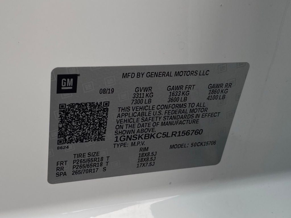 2020 Chevrolet Tahoe LT 4X4 / BOSE AUDIO / HEATED SEATS