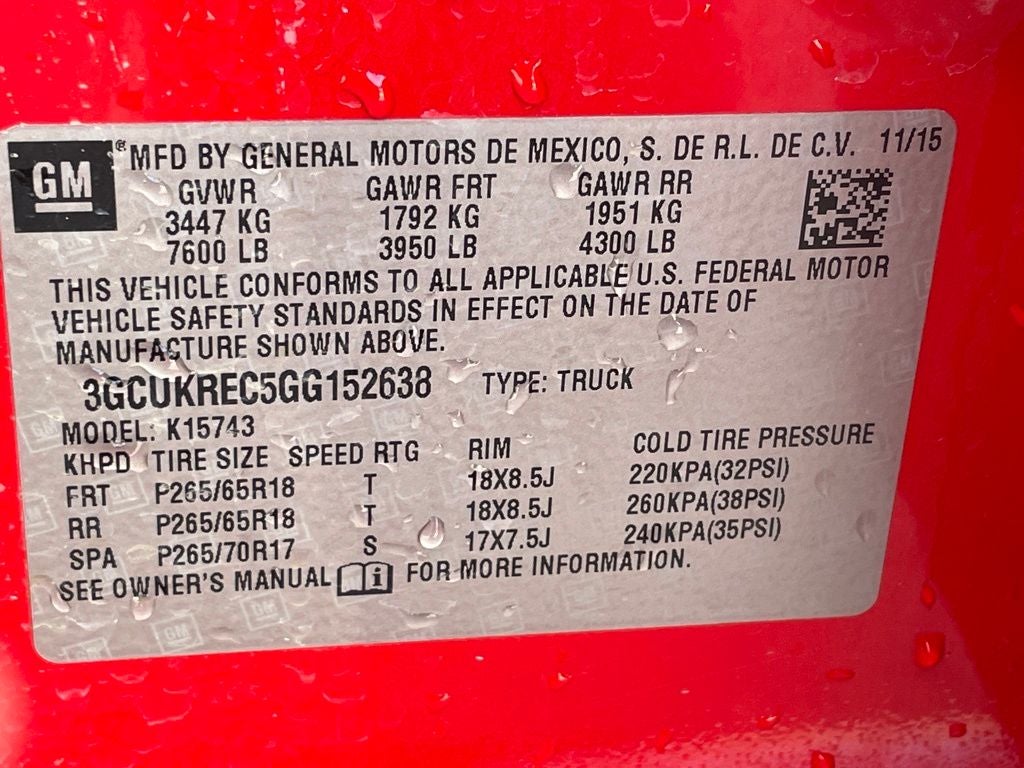 2016 Chevrolet Silverado 1500 LT LT1