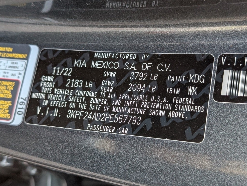 2023 Kia Forte LXS CPO / ONE OWNER