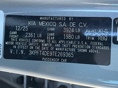 2026 Kia K4 LXS