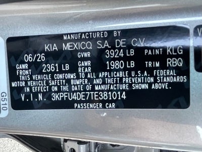 2026 Kia K4 EX