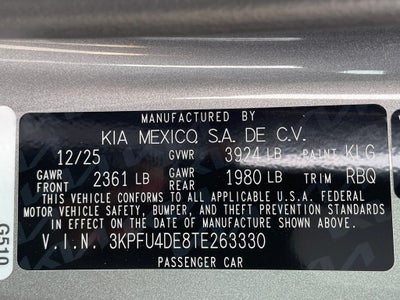 2026 Kia K4 EX
