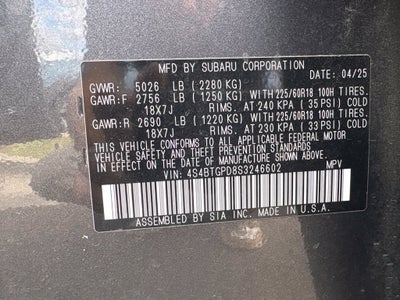 2025 Subaru Outback Touring XT