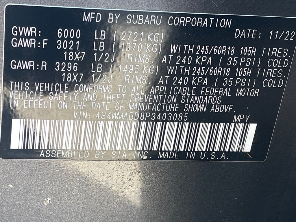 2023 Subaru Ascent Premium AWD / HEATED SEATS