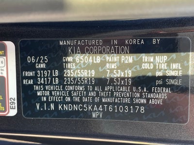 2026 Kia Carnival Hybrid EX