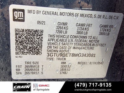 2021 GMC Sierra 1500 SLE