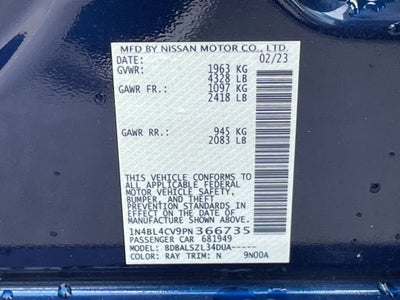 2023 Nissan Altima 2.5 SR