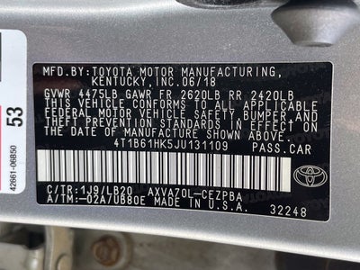 2018 Toyota Camry XSE