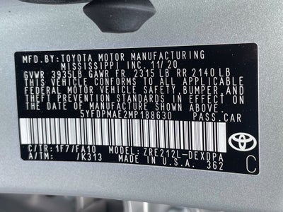 2021 Toyota Corolla L
