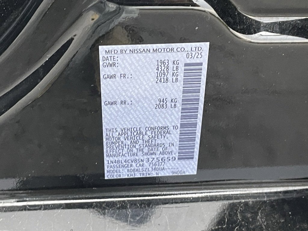 2025 Nissan Altima SR