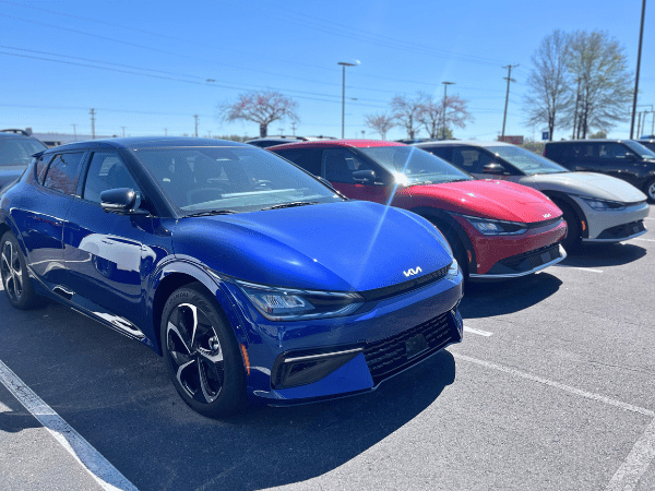 2024 Kia EV6s at Crain Kia of Sherwood Car Lot